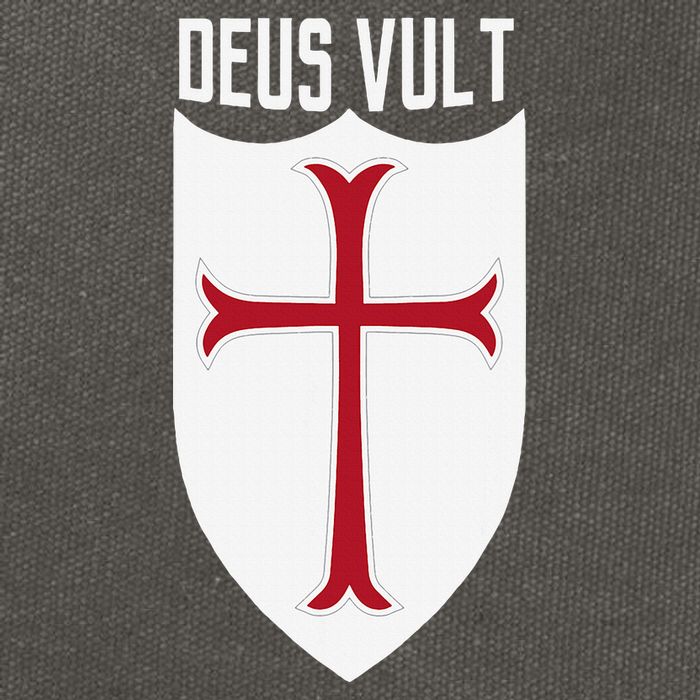 Deus Vult God Wills It Crusader Meme Cotton Canvas Backpack