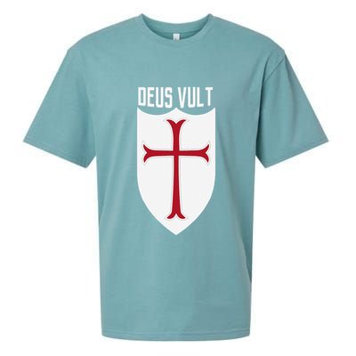 Deus Vult God Wills It Crusader Meme Sueded Cloud Jersey T-Shirt