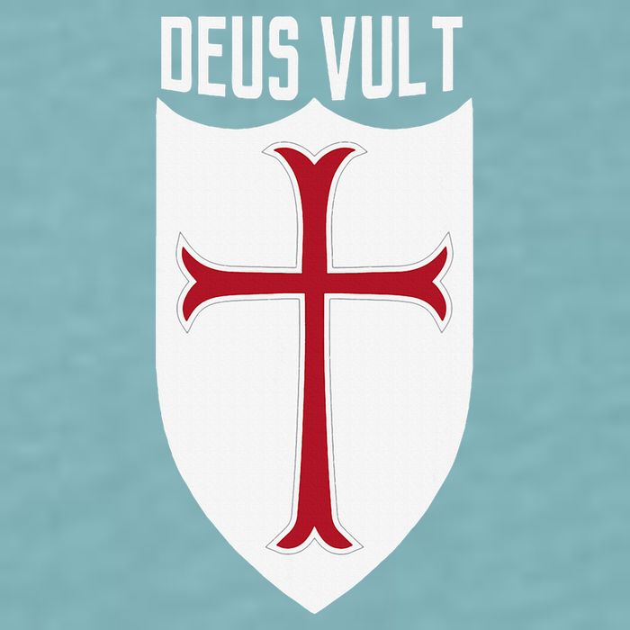 Deus Vult God Wills It Crusader Meme Sueded Cloud Jersey T-Shirt
