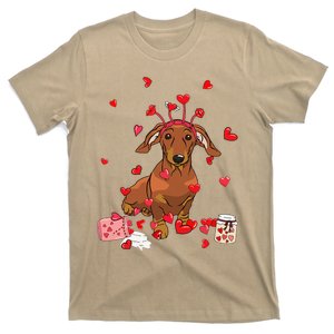 Dog Valentine Gift Cute Dachshund Valentines Day T-Shirt