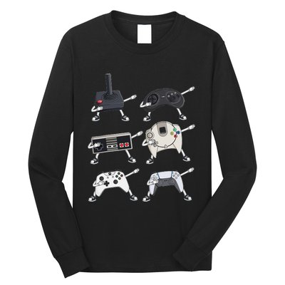 Dabbing Video Game Controllers Funny Gamer Dab Long Sleeve Shirt