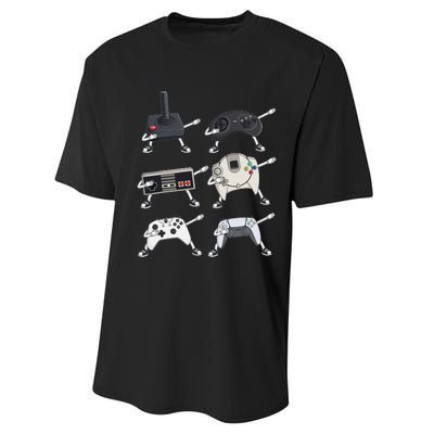 Dabbing Video Game Controllers Funny Gamer Dab Performance Sprint T-Shirt