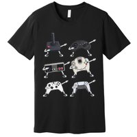 Dabbing Video Game Controllers Funny Gamer Dab Premium T-Shirt