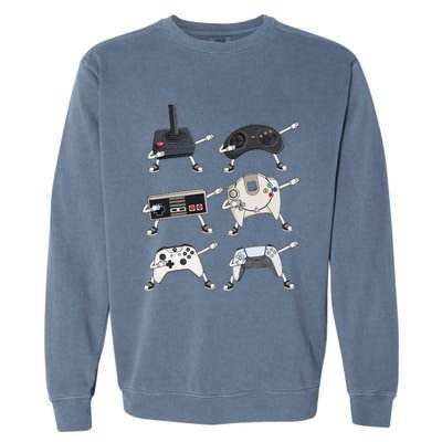 Dabbing Video Game Controllers Funny Gamer Dab Garment-Dyed Sweatshirt