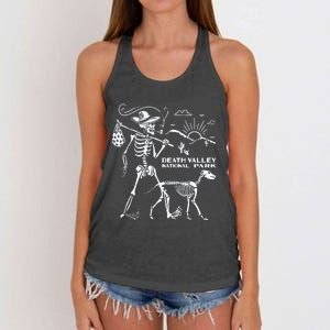 Death Valley Hiking Camping Joshua Tree Women's Knotted Racerback Tank