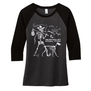 Death Valley Hiking Camping Joshua Tree Women's Tri-Blend 3/4-Sleeve Raglan Shirt