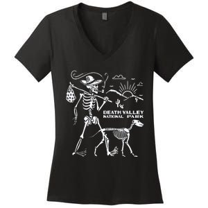 Death Valley Hiking Camping Joshua Tree Women's V-Neck T-Shirt