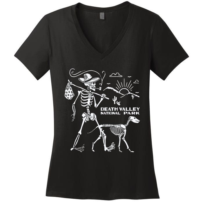 Death Valley Hiking Camping Joshua Tree Women's V-Neck T-Shirt