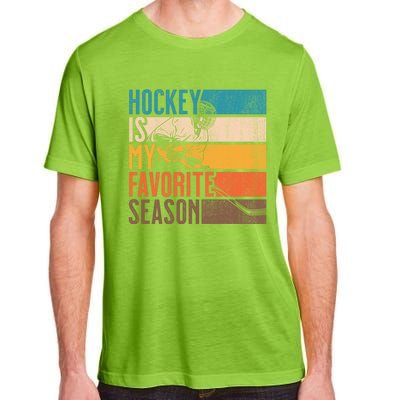 Distressed Vintage Hockey Is My Favorite Season Gift Adult ChromaSoft Performance T-Shirt