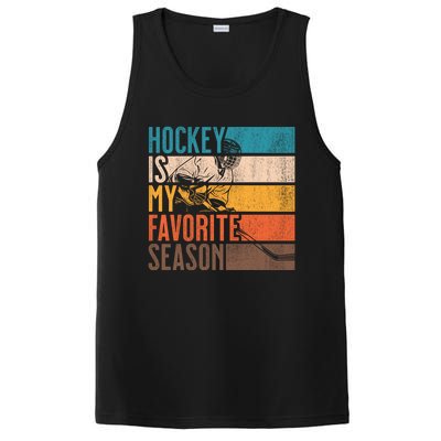 Distressed Vintage Hockey Is My Favorite Season Gift PosiCharge Competitor Tank