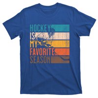 Distressed Vintage Hockey Is My Favorite Season Gift T-Shirt