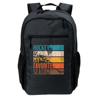 Distressed Vintage Hockey Is My Favorite Season Funny Gift Daily Commute Backpack