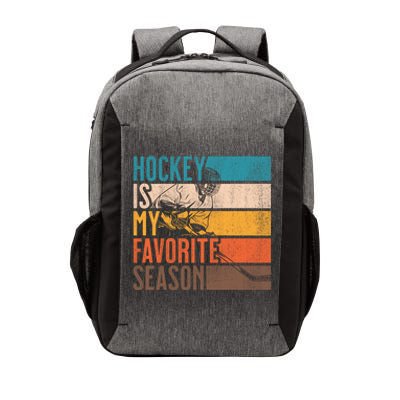 Distressed Vintage Hockey Is My Favorite Season Funny Gift Vector Backpack