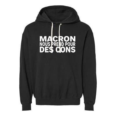 David Van Hemelryck Macron Nous Prend Pour Des Cons Garment-Dyed Fleece Hoodie