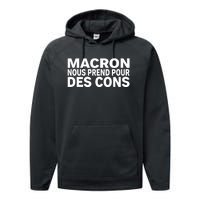 David Van Hemelryck Macron Nous Prend Pour Des Cons Performance Fleece Hoodie