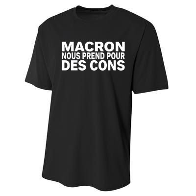 David Van Hemelryck Macron Nous Prend Pour Des Cons Performance Sprint T-Shirt