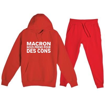 David Van Hemelryck Macron Nous Prend Pour Des Cons Premium Hooded Sweatsuit Set