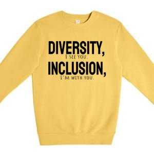 Diversity Vs Inclusion Premium Crewneck Sweatshirt