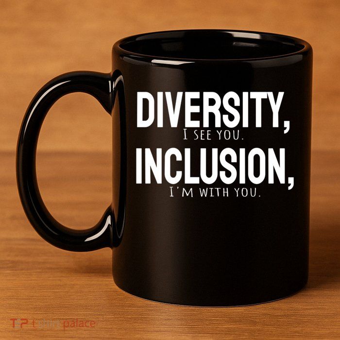 Diversity Vs Inclusion 11oz C Handle Ceramic Mug