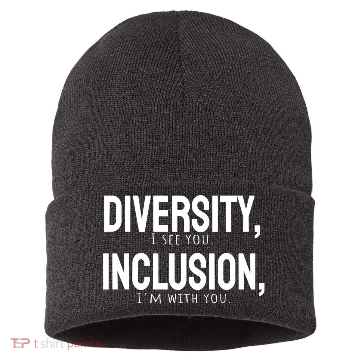 Diversity Vs Inclusion Sustainable Knit Beanie