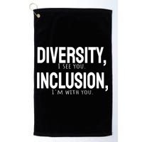 Diversity Vs Inclusion Golf Towel