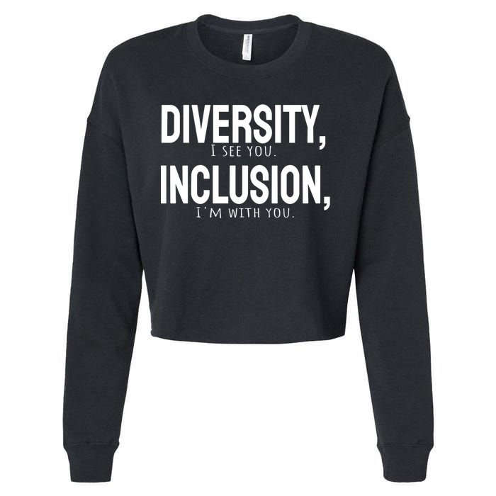 Diversity Vs Inclusion Cropped Pullover Crew
