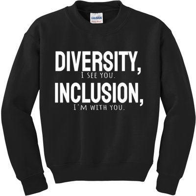 Diversity Vs Inclusion Kids Sweatshirt