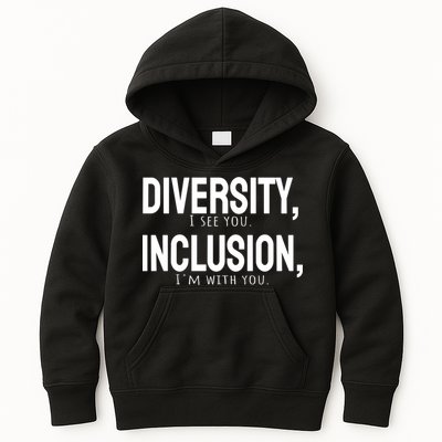 Diversity Vs Inclusion Kids Hoodie