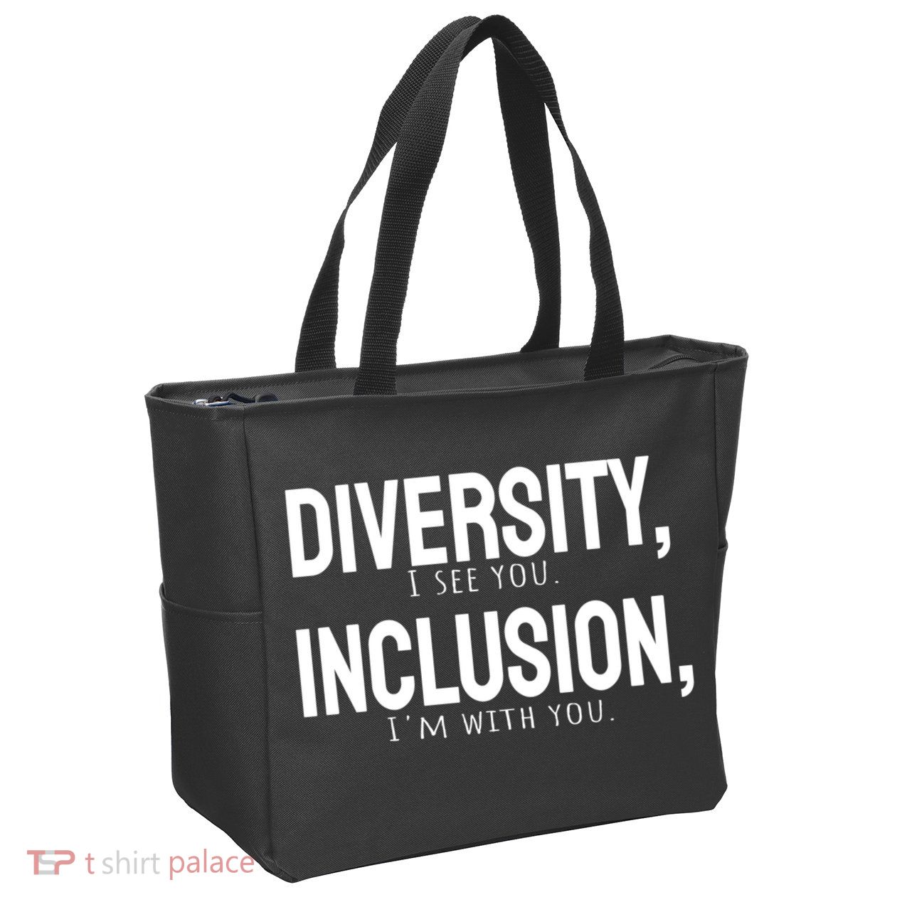 Diversity Vs Inclusion Zip Tote Bag
