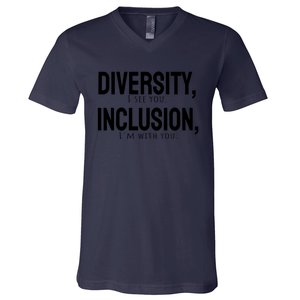 Diversity Vs Inclusion V-Neck T-Shirt