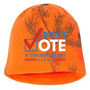 DonT Vote If You Skip Leg Day Kati - Camo Knit Beanie