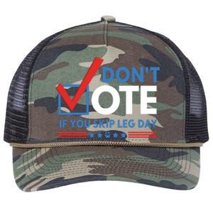 DonT Vote If You Skip Leg Day Retro Rope Trucker Hat Cap