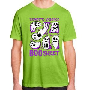 Domestic Violence Is Boo Sheet Ghost Purple Ribbon Halloween Adult ChromaSoft Performance T-Shirt