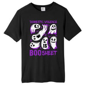 Domestic Violence Is Boo Sheet Ghost Purple Ribbon Halloween Tall Fusion ChromaSoft Performance T-Shirt