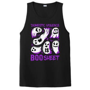 Domestic Violence Is Boo Sheet Ghost Purple Ribbon Halloween PosiCharge Competitor Tank