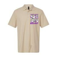 Domestic Violence Is Boo Sheet Ghost Purple Ribbon Halloween Softstyle Adult Sport Polo