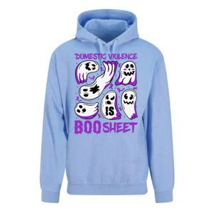 Domestic Violence Is Boo Sheet Ghost Purple Ribbon Halloween Unisex Surf Hoodie