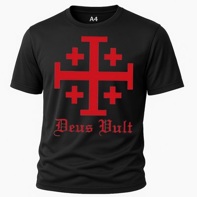 Deus Vult Jerusalem Cross Order Of The Holy Sepulchre Knight Performance Shirt