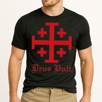 Deus Vult Jerusalem Cross Order Of The Holy Sepulchre Knight Performance Shirt