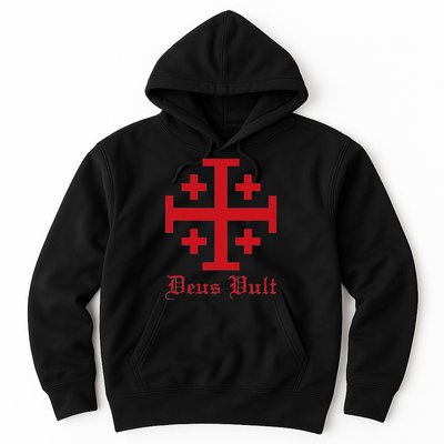 Deus Vult Jerusalem Cross Order Of The Holy Sepulchre Knight Hoodie