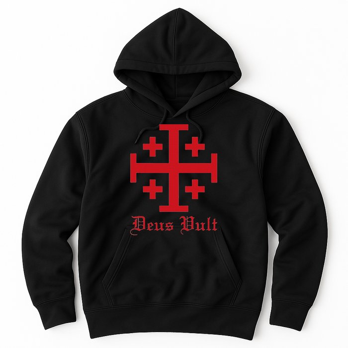 Deus Vult Jerusalem Cross Order Of The Holy Sepulchre Knight Hoodie