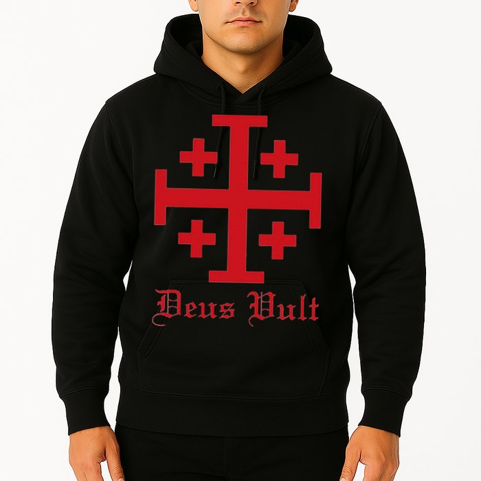 Deus Vult Jerusalem Cross Order Of The Holy Sepulchre Knight Hoodie