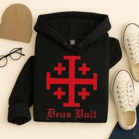 Deus Vult Jerusalem Cross Order Of The Holy Sepulchre Knight Hoodie
