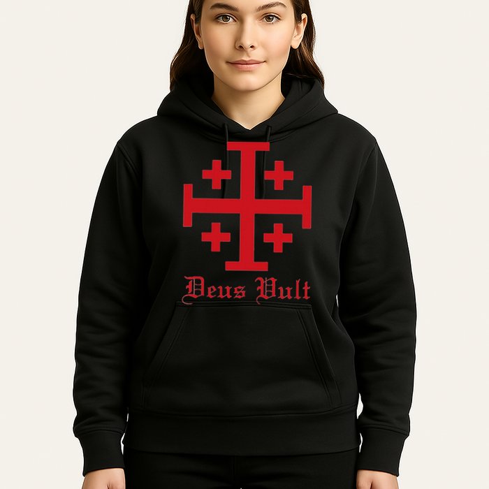 Deus Vult Jerusalem Cross Order Of The Holy Sepulchre Knight Hoodie