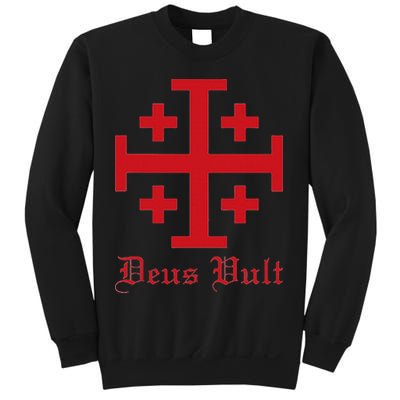 Deus Vult Jerusalem Cross Order Of The Holy Sepulchre Knight Sweatshirt