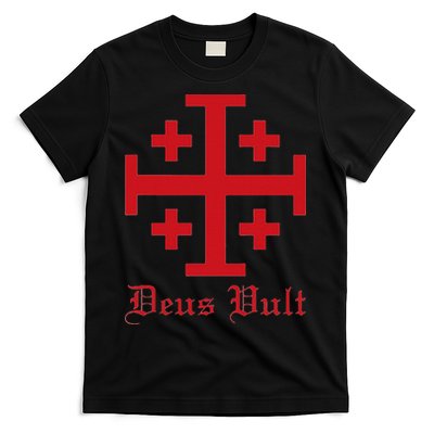 Deus Vult Jerusalem Cross Order Of The Holy Sepulchre Knight T-Shirt