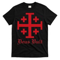 Deus Vult Jerusalem Cross Order Of The Holy Sepulchre Knight T-Shirt