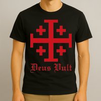 Deus Vult Jerusalem Cross Order Of The Holy Sepulchre Knight T-Shirt