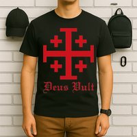 Deus Vult Jerusalem Cross Order Of The Holy Sepulchre Knight T-Shirt