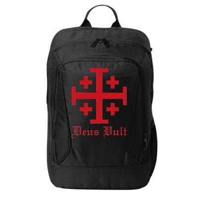 Deus Vult Jerusalem Cross Order Of The Holy Sepulchre Knight City Backpack